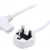 SN24-3/07/1.5WH Kabel: 3x0,75mm2, BS 1363 (G) wtyk,IEC C13 żeński kątowy prawy