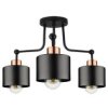 Lampa Loft Abi-G P2 3Xe27 Plafon Czarno Złota