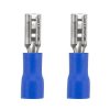 2x Konektor żeński 2.8mm z izolacją niebieski