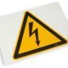 Warning sign, symbol: lightning, PVC, 1-1768020-7