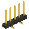 Pin header, 5 pole, pitch 2 mm, angled, black, 10063374