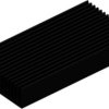 Extruded heatsink, (L x W x H) 100 x 50.8 x 16.51 mm, 5.7 to 2.8 K/W, black anodized, 10020022