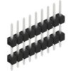 Pin header, 9 pole, pitch 2.54 mm, straight, black, 10056504