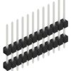 Pin header, 12 pole, pitch 2.54 mm, straight, black, 10050958