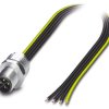 Phoenix Contact Kabel siłownika czujnika Złącze A Złącze M12 4 długość 0.5 m Rodzaj A Męski Złącze B Wolny koniec 4