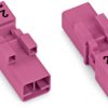 Plug, 2 pole, push-in, 1.5 mm², pink, 890-292