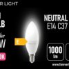 Żarówka LED E14 C37 8.5W 1000lm 4000K klasa E Forever Light
