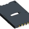 Złącze kart pamięci, raster: 2.54 mm 6-pinowe 2-rzędowe Prosty, Męski Wciskany-Wciskany, TE Connectivity SIM Lutowie