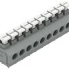 PCB terminal, 10 pole, pitch 5 mm, AWG 24-16, 17.5 A, push-in cage clamp, gray, 235-410/331-000