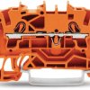 2-wire feed-through terminal, spring-clamp connection, 0.25-2.5 mm², 1 pole, 24 A, 8 kV, orange, 2002-1202