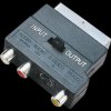 Scart plug to 3 RCA socket + 4-pin mini-DIN socket