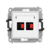 Icon Mechanizm Gniazda Głośnikowego Podwójnego Biały Mat 25Igg-2