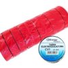 Taśma Elektroizolacyjna Pcw (Zestaw 10 Rolek 19Mm X 20M X 0.13Mm) Czerwona -...