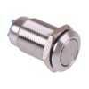 On-Off Latching 12mm Flat Push Button Switch Stainless Steel IP65