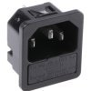 Złącze IEC IEC C14, na Zatrzask Męski 10A Proste Schurter
