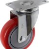 TOOLCRAFT TO-5137953 Kółko obrotowe PU 100 mm z płytką montażową Maksymalne obciążenie: 125 kg