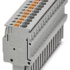 Plug, push-in connection, 0.14-1.5 mm², 16 pole, 17.5 A, 6 kV, gray, 3061952