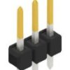Pin header, 3 pole, pitch 2.54 mm, straight, black, 10048138