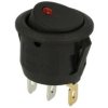 Przełącznik; klawiszowy (kołyskowy); IRS101E-8C/DR; ON-OFF; 1 tor; czarny; podświetlenie LED 12V; czerwony; bistabilny; konektor