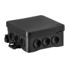Puszka naścienna 85x40x85 mm z dławnicą zintegrowaną samozatrzaskowa, bezhalogenowa, seria FASTBOXiHOOK czarna IP54 NS6 35346107