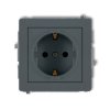 DECO Gniazdo pojedyncze z/u SCHUKO grafitowy mat 28DGP-1sp