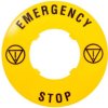 Szyld opisowy fi 60mm EMERGENCY/STOP LPXAU115