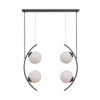 Lampa Wisząca Helix Kolor Czarny/Białe Szkło Metal/Szkło, 4Xe14 Ip20 5016...