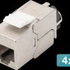 DN-93617-4 Cat.6a Keystone module, shielded, 4 pieces