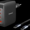 7814010 USB charger, 140 W, 1x USB-A, 3x USB-C, PD3.1, QC4.0, GaN, black
