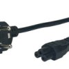 Przewód zasilający CEE7 IEC C5 Koniczynka - POSAC-C5-EUL12 czarny 1,2