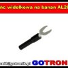 Końcówka widełkowa na banan AL2645 czarna