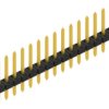 Pin header, 15 pole, pitch 2 mm, straight, black, 10062191