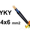 Kabel ziemny YKY 4x6 mm2 RE HD (0,6/1kV) miedziany NYY-O (bębnowy) G-007547 TELEFONIKA