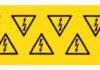 Warning sign, symbol: lightning, (L x W) 25 x 25 mm, 1700530001