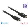 Delock 84847 Thunderbolt 3 USB-C Cable 20Gbps 4K 60W 2 m Black