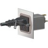 Suppressor filter IEC plug C14, 50 to 60 Hz, 8 A, 250 VAC, faston plug 6.3 mm, 5707.0801.313.01