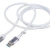 Kabel USB 3.1 RJ45 wtyk, USB C wtyk niklowany 1,5m biały PVC 74166