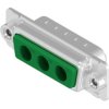 D-Sub plug, 3 pole, 3W3, equipped, straight, 3003W3PXX99A30X