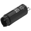 Flashing element, 12-28 VAC/VDC, unlit, waistband round, black, front ring black, 61-8000.05
