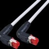 K4137GR.1 Cat. 6a TM21 patch cable with 90° plug, grey, 1 m