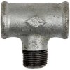 T connector, 25 bar, malleable cast iron, hot-dip galvanized, for pipe systems, 112998
