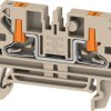 Through terminal block, push-in connection, 2.5 mm², 24 A, 8 kV, dark beige, 2847200000
