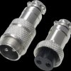 Jack/plug, 2 pole, solder connection, straight, GX1602PMF