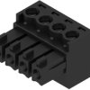 Socket header, 4 pole, pitch 3.81 mm, straight, black, 1792790000