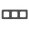 MINI Ramka uniwersalna potrójna zaokrąglona z tworzywa grafitowy 11MRTZ-3