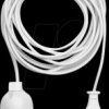 9802W Lamp socket, E27, with switch, 3.5-m cable and plug, white
