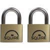 Squire LN5T 2 X LN5KA LN5T Lion Brass Padlocks 5-Pin 50mm Twin Pack