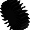 LED heatsink, (L x Ø) 37.5 x 120 mm, 2.25 to 0.58 K/W, black anodized, 10079743