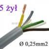 Przewód sterowniczy LiYY 5x0,25 szary