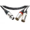 KLOTZ Kabel mikrofonowy przedłużacz STEREO XLR 5-pin (gniazdo) / 2x XLR 3-pin (wtyk) za złączach Neutrik 3m